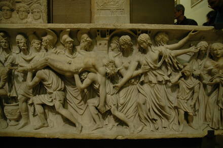 Sarcophagus with the bewailing of the dead Hector