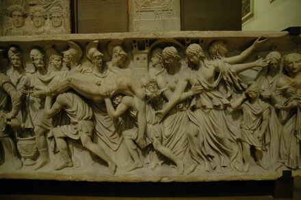 Sarcophagus with the bewailing of the dead Hector