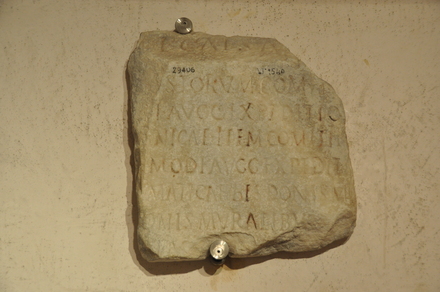 Rome, Base of a statue of the consul Vitrasius Pollio