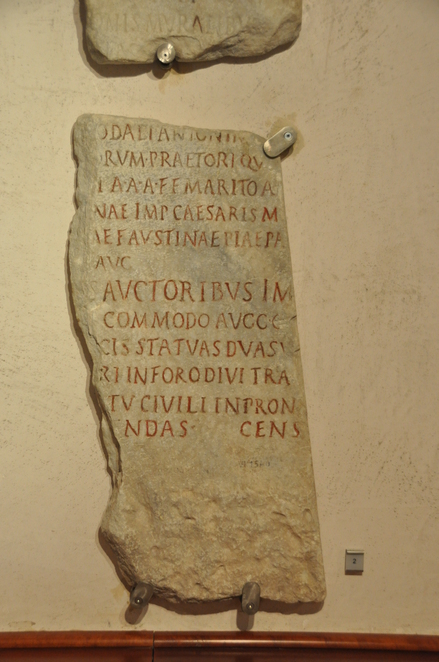 Rome, Base of a statue of the consul Vitrasius Pollio