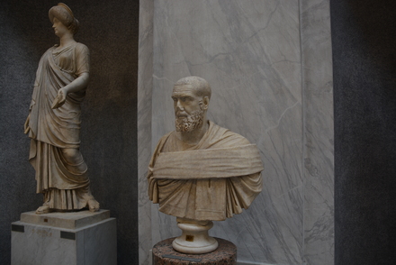Bust of emperor Marcus Clodius Pupienus Maximus