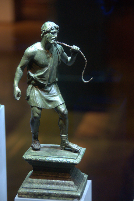 Bronze statuette of a carrier