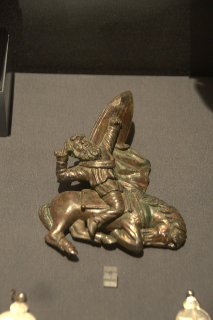 Sculpture with Barbarian on a collapsing horse