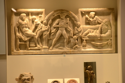 Relief with the birth of Bacchus