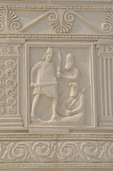 Adamclisi, Trophee of Trajan, Metope with infantry (cast)