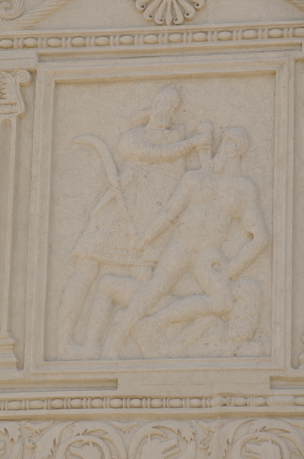 Adamclisi, Trophee of Trajan, Metope with infantry (cast)