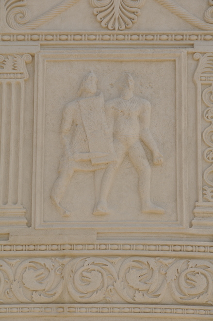 Adamclisi, Trophee of Trajan, Metope with infantry (cast)