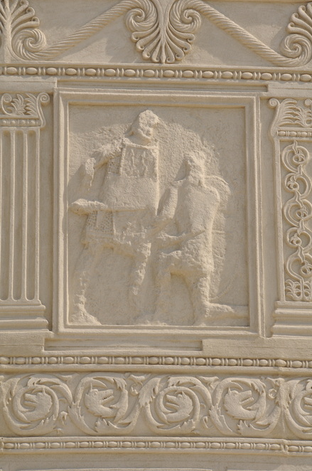 Adamclisi, Trophee of Trajan, Metope with infantry (cast)