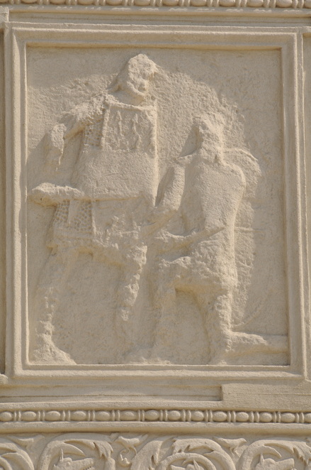 Adamclisi, Trophee of Trajan, Metope with infantry (cast)