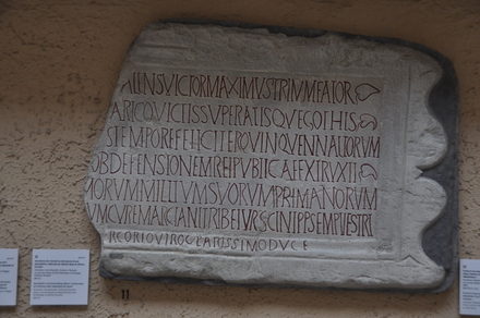 Dojani, Inscription, commemorating a victory of Valens (copy)