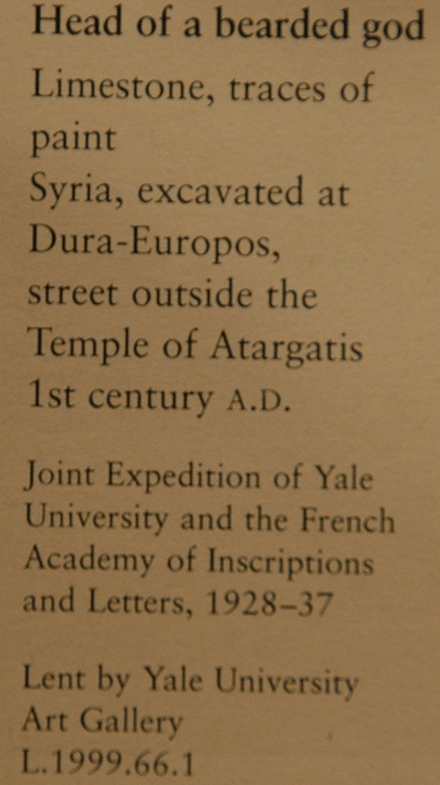 Dura Europos, Relief of Hercules found in temple of atargatis