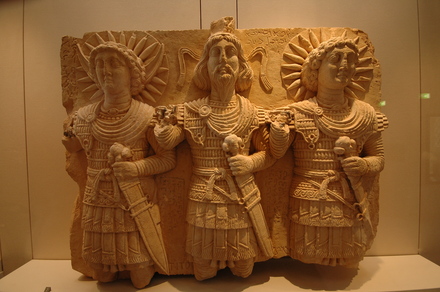 Palmyra, Divine triad: detail the moongod Aglibol