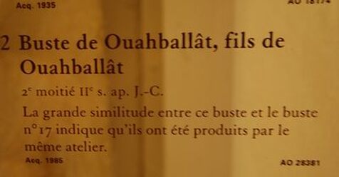 Palmyra, Funerary bust of Ouahballat, sun of Ouahballat