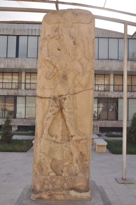 Til Barsip, Stele with relief of Teshub, the Hurian god of storm and sky