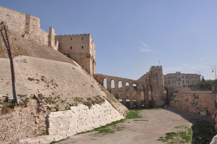 Aleppo, Citadel, entrance and gatehouse