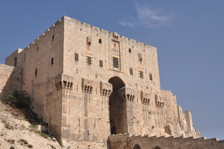 Aleppo, Citadel, ornament with snake as symbol of eternity