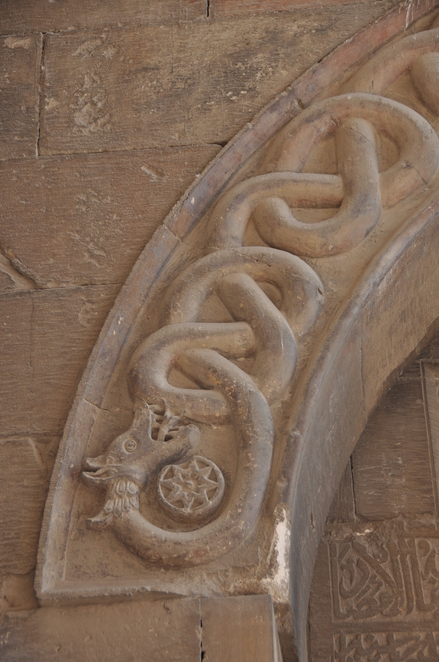 Aleppo, Citadel, ornament with snakes as symbol of eternity
