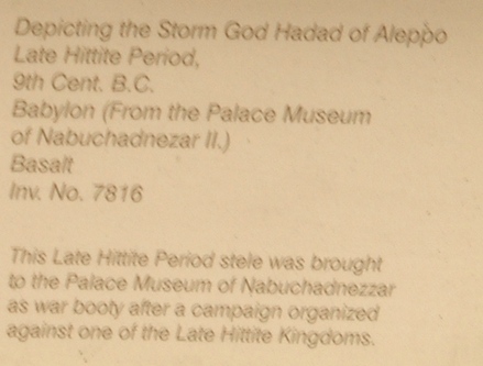 Aleppo, Slab with warrior(king?) and slab with scaffolding horse