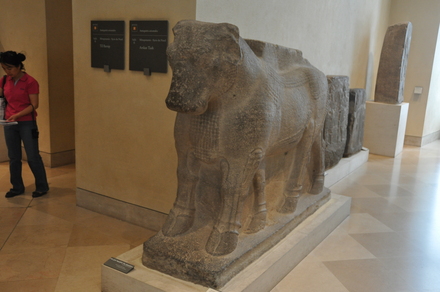 Arslan Tas, Temple of Isthtar, Statue of a bull from the reign of Tighlath-Pileser III