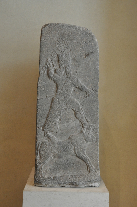 Arslan Tas, Orthostat with Baal standing on a bull
