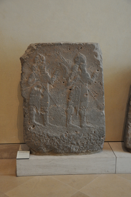 Arslan Tas, West Gate, Orthostat with two warriort