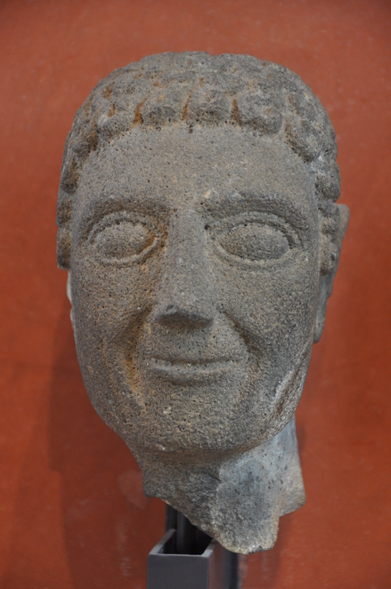Sia, Bearded head of Baalshamem, found in the temple of Baal