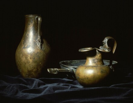 Bronzen kruikvormige vaas