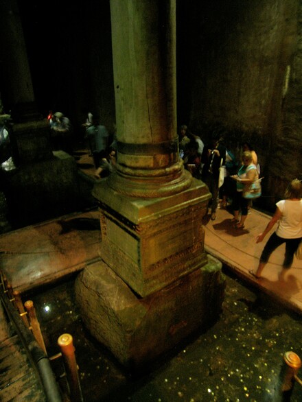 Column in Basilica Cistern