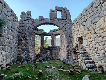 Arykanda Great Bath. Caldarium Bay Window