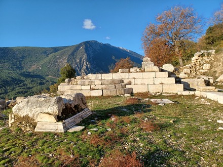 Arykanda Podium Temple, altar, sacrificial tethering block & bloodshed Pit