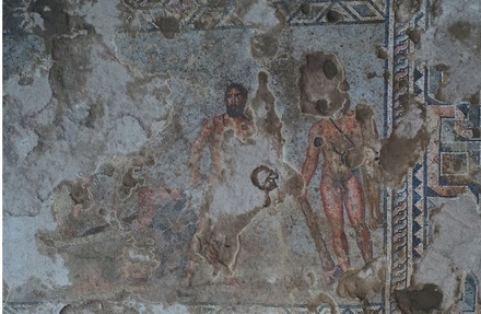 Roman bath. Mosaic
