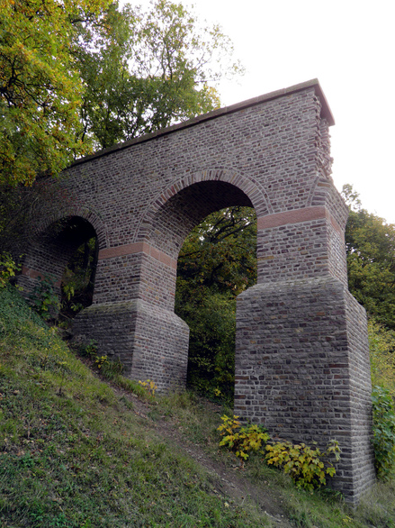 The reconstructed Roman Eifel aqueduct near Mechernich