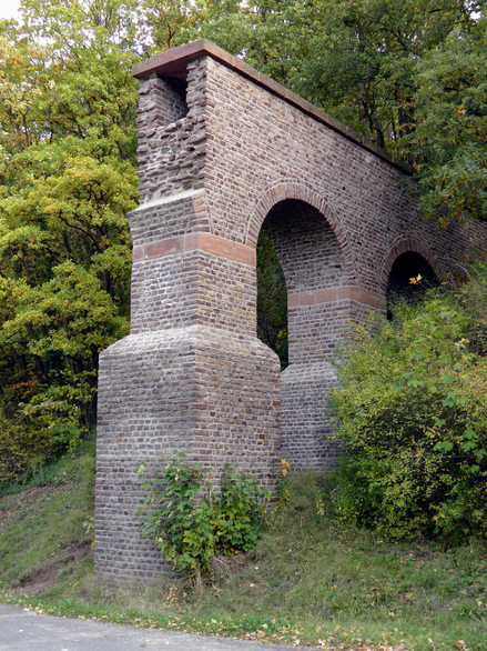 The reconstructed Roman Eifel aqueduct near Mechernich