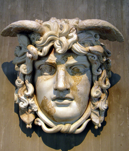 Mask of the Gorgon Medusa, dating from c. 130 AD and found in the Forum Romanum in Rome