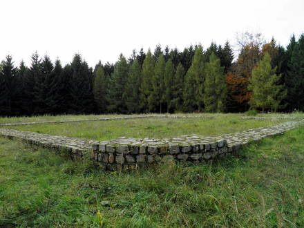 Reconstructed foundations of Kleinkastell (Fortlet) Hillscheid