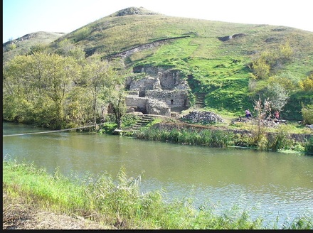 The fortress of Markeli's Well Tower on the banks of the Mochuritsa.