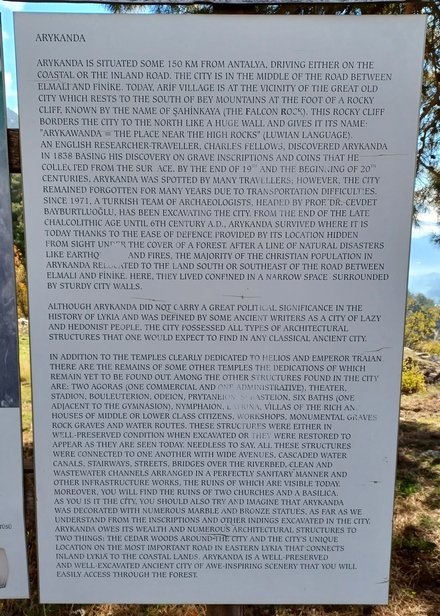 Arykanda Information Board