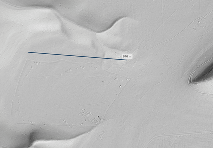 Lidar opname mogenlijk Romeins marskamp Maranville (Haute Marne)