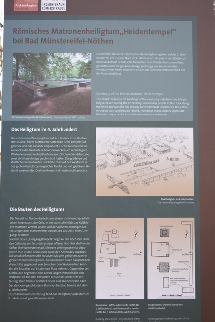 Heidentempel Pesch - Infotafel