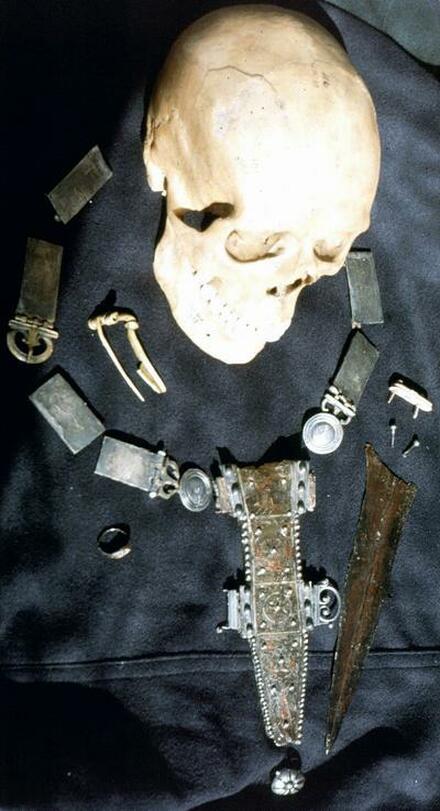 Skull and military equipment