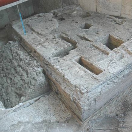 Base of the temple