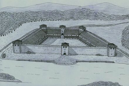 Rekonstruktionsversuch des spätantiken Kastell Altrip