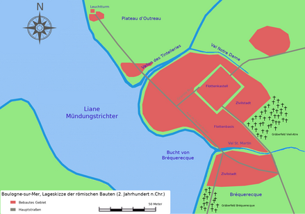 Gesoriacum im 2. Jahrhundert n.Chr.