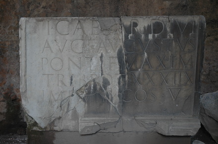 Mausoleum of Augustus, inscription