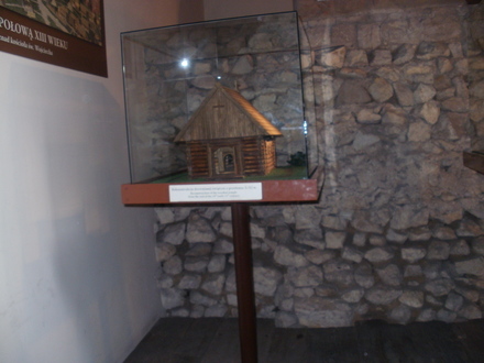 Reconstruction of the first church building and wall of the first stone building