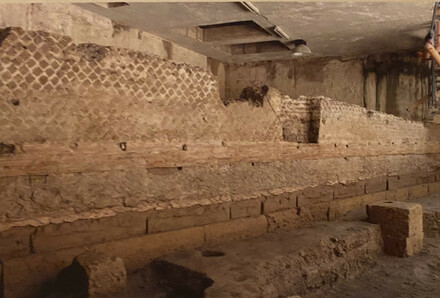 Back wall of the portico