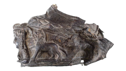 Voorhoofdsband van een ruiterhelm