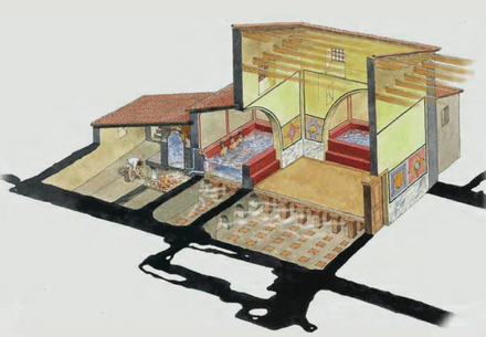 Westelijk uiteinde badvleugel Reuvensbaden