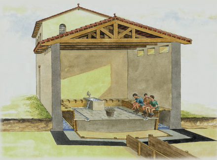 Reconstructie latrine Reuvensbaden