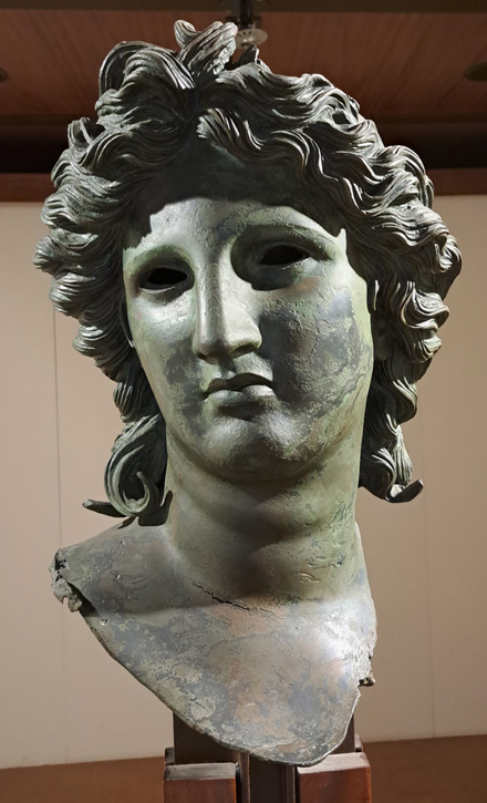 Bronze head of Apollo